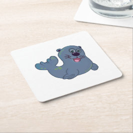 ザファブリックシールアットザズルマスコットロゴキャラクター スクエアペーパーコースター