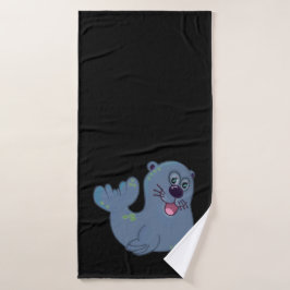 ザファブリックシールアットザズルマスコットロゴキャラクター バスタオル