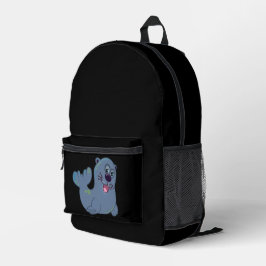 ザファブリックシールアットザズルマスコットロゴキャラクター プリントバックパック