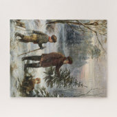 ザファミリークリスマスツリーヴィンテージ雪の風景 ジグソーパズル (横)