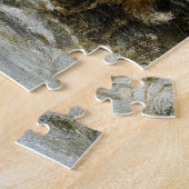 ザファミリークリスマスツリーヴィンテージ雪の風景 ジグソーパズル (側面)