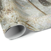 ザファミリークリスマスツリーヴィンテージ雪の風景 ラッピングペーパー (ロールコーナー)