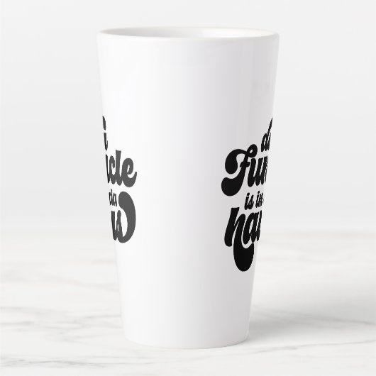 ザファンクルおもしろいヴィンテージシンプルレトロ カフェラテマグ (正面)