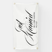 ザファンシーストインタウンたった今結婚しましたカーバナー 横断幕 (縦)