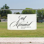 ザファンシーストインタウンたった今結婚しましたカーバナー 横断幕 (インサイチュ)