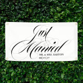 ザファンシーストインタウンたった今結婚しましたカーバナー 横断幕