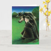 ザファーザーブラウンリーダーイラストレーション カード (黄色い花)