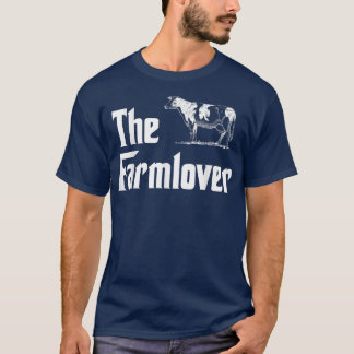 ザファームオーバーおもしろいカウファーム牛農家ユーモア遠く Tシャツ