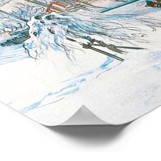 ザファームハウスとウォッシュハウスバイカールラーソン ポスター (角)