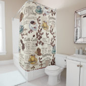 ザフィカスウェーデンコーヒーショップ シャワーカーテン (インサイチュ)