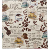 ザフィカスウェーデンコーヒーショップ シャワーカーテン (正面)