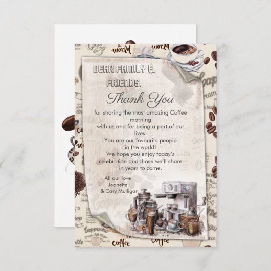 ザフィカスウェーデンコーヒーモーニングトラディション 出欠カード (正面/裏面)