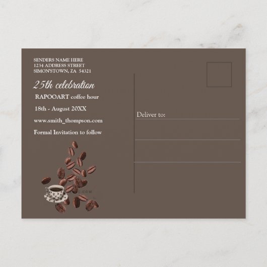 ザフィカスウェーデンコーヒーモーニングトラディション 案内ポストカード (裏面)