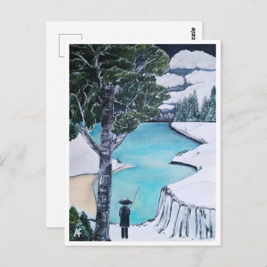 ザフィッシャーマンズバイ絵を描アルフレッドキツネ収集可能 ポストカード (正面/裏面)