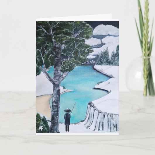 ザフィッシャーマンズバイ絵を描アルフレッドキツネ カード (正面)