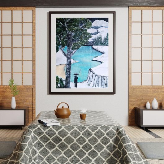 ザフィッシャーマンズバイ絵を描アルフレッドキツネ キャンバスプリント