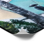 ザフィッシャーマンズバイ絵を描アルフレッドキツネ ポスター (角)