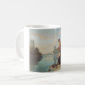 ザフィッシャーマン(魚釣りアウトドア) (釣り) (川) コーヒーマグカップ (正面左)