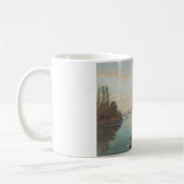 ザフィッシャーマン(魚釣りアウトドア) (釣り) (川) コーヒーマグカップ (左)