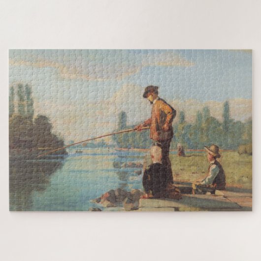 ザフィッシャーマン(魚釣りアウトドア) （釣り） （川） ジグソーパズル (横)