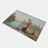 ザフィッシャーマン(魚釣りアウトドア) （釣り） （川） ドアマット (アングル)