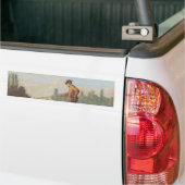 ザフィッシャーマン(魚釣りアウトドア) (釣り) (川) バンパーステッカー (トラック上)