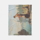 ザフィッシャーマン(魚釣りアウトドア) (釣り) (川) フリースブランケット (正面)