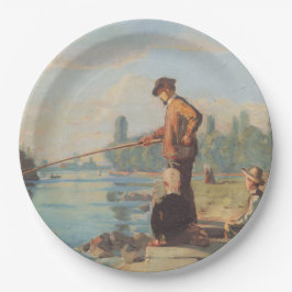 ザフィッシャーマン(魚釣りアウトドア) （釣り） （川） ペーパープレート