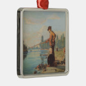 ザフィッシャーマン(魚釣りアウトドア) （釣り） （川） メタルオーナメント (右)