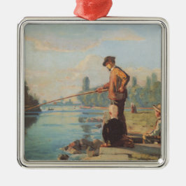 ザフィッシャーマン(魚釣りアウトドア) （釣り） （川） メタルオーナメント