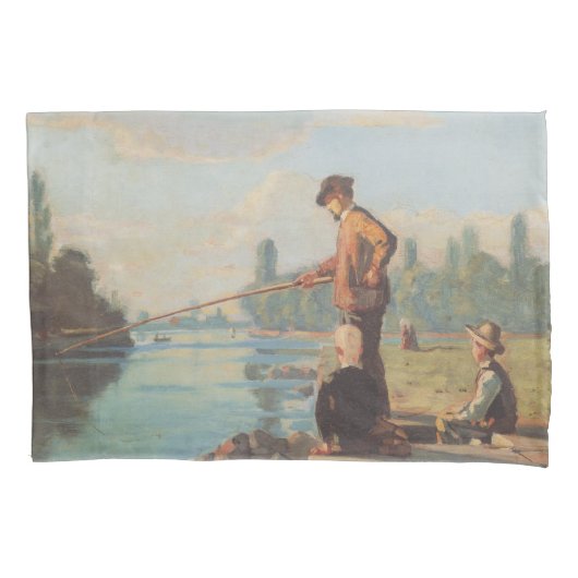 ザフィッシャーマン(魚釣りアウトドア) （釣り） （川） 枕カバー (正面左)