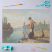 ザフィッシャーマン(魚釣りアウトドア) （釣り） （川） 薄葉紙 (クラフト)