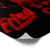 ザフィッシュケグゴージャスなネオンサインのポスター ポスター (角)