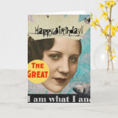 ザフィッシュ素晴らしクイーンコラージュ誕生日 カード (黄色い花)