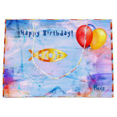 ザフィッシュ – 魚座誕生日（2月19日 – 3月20日） ラージペーパーバッグ (正面)