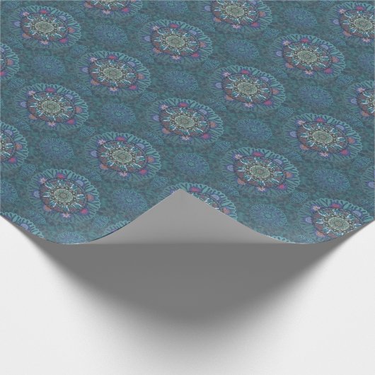 ザフィルタフローラエアフォースブルーマニプルマンダラ ラッピングペーパー (角)