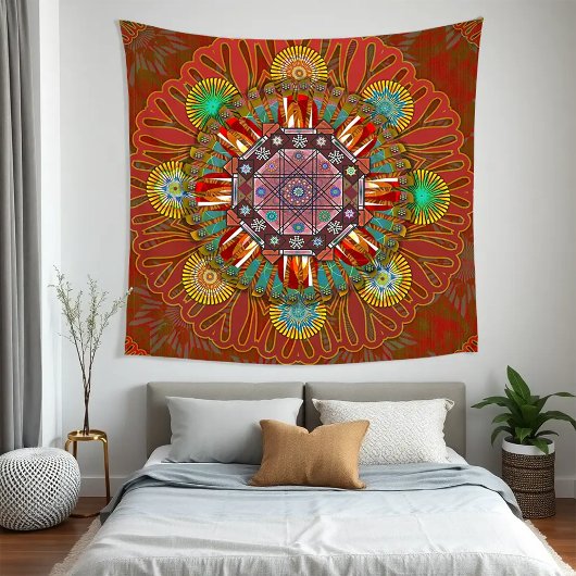 ザフィルタフローラレッドの大地主マニプル曼荼羅 タペストリー