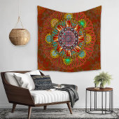ザフィルタフローラレッドの大地主マニプル曼荼羅 タペストリー