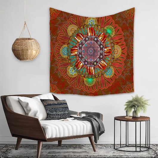 ザフィルタフローラレッドの大地主マニプル曼荼羅 タペストリー