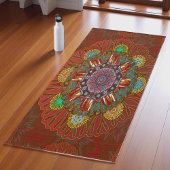 ザフィルタフローラレッドの大地主マニプル曼荼羅 ヨガマット