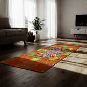 ザフィルタフローラレッドの大地主マニプル曼荼羅 ヨガマット