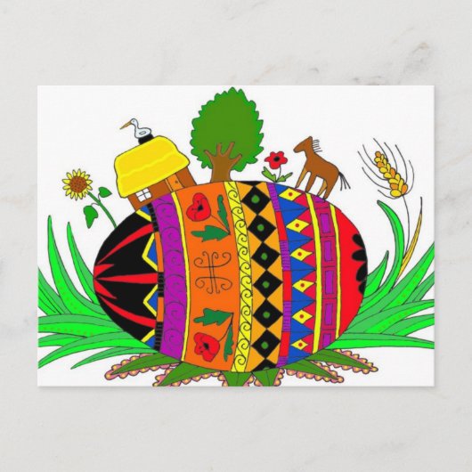 ザフェイトオブザワールドウクライナフォークアート ポストカード (正面)