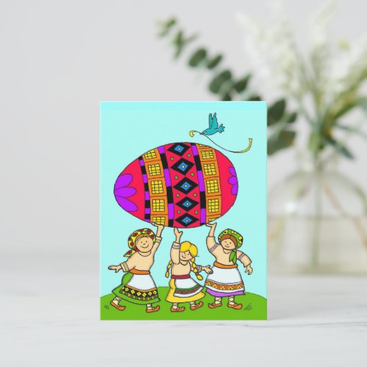 ザフェイトオブザワールドウクライナフォークアート ポストカード (スタンド正面)