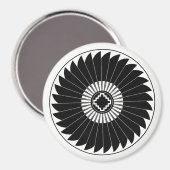 ザフェザーホイールミュブレス陶器デザイン マグネット (正面/裏面)