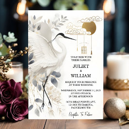 ザフェザー素朴アジア空雲ク結婚レーン 招待状