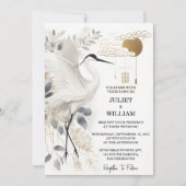 ザフェザー素朴アジア空雲ク結婚レーン 招待状 (正面)