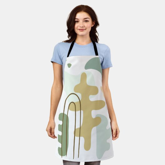 ザフォレストモダン抽象芸術 エプロン (着用した状態)