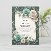 ザフォレスト自然ガーデンプラントダークグリーン結婚ズ 招待状 (スタンド正面)