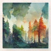 ザフォレスト(自然) ガラスコースター (正面)