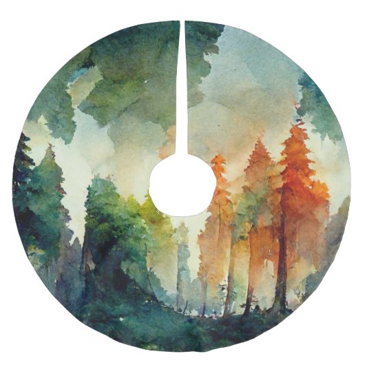 ザフォレスト(自然) ブラッシュドポリエステルツリースカート (正面)